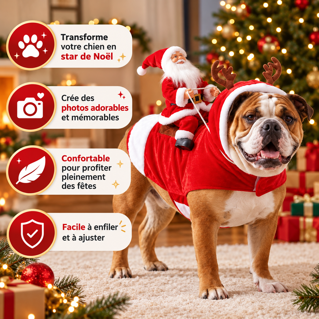 Chienna™ - Déguisement de Noël pour Chien