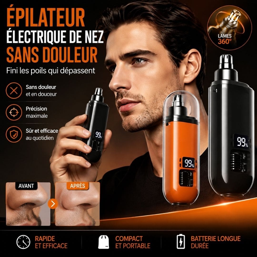 Épilateur de nez sans douleur - Fini les poils qui dépassent