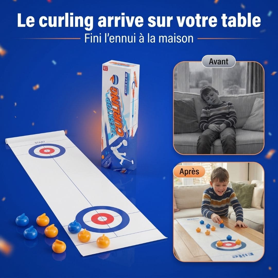 Jeu de curling de table – Fini l'ennui à la maison