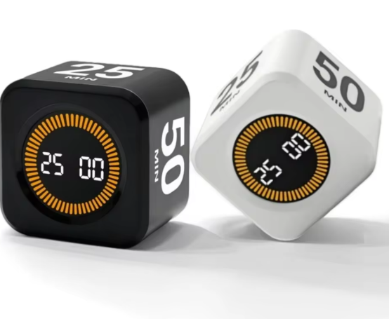 Minuteur Numérique de Cuisine – Cube Intelligent à Rotation Automatique