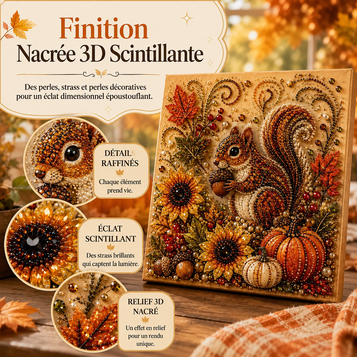 Perlora™ – Kit Tableau Perlé d'Automne 3D DIY