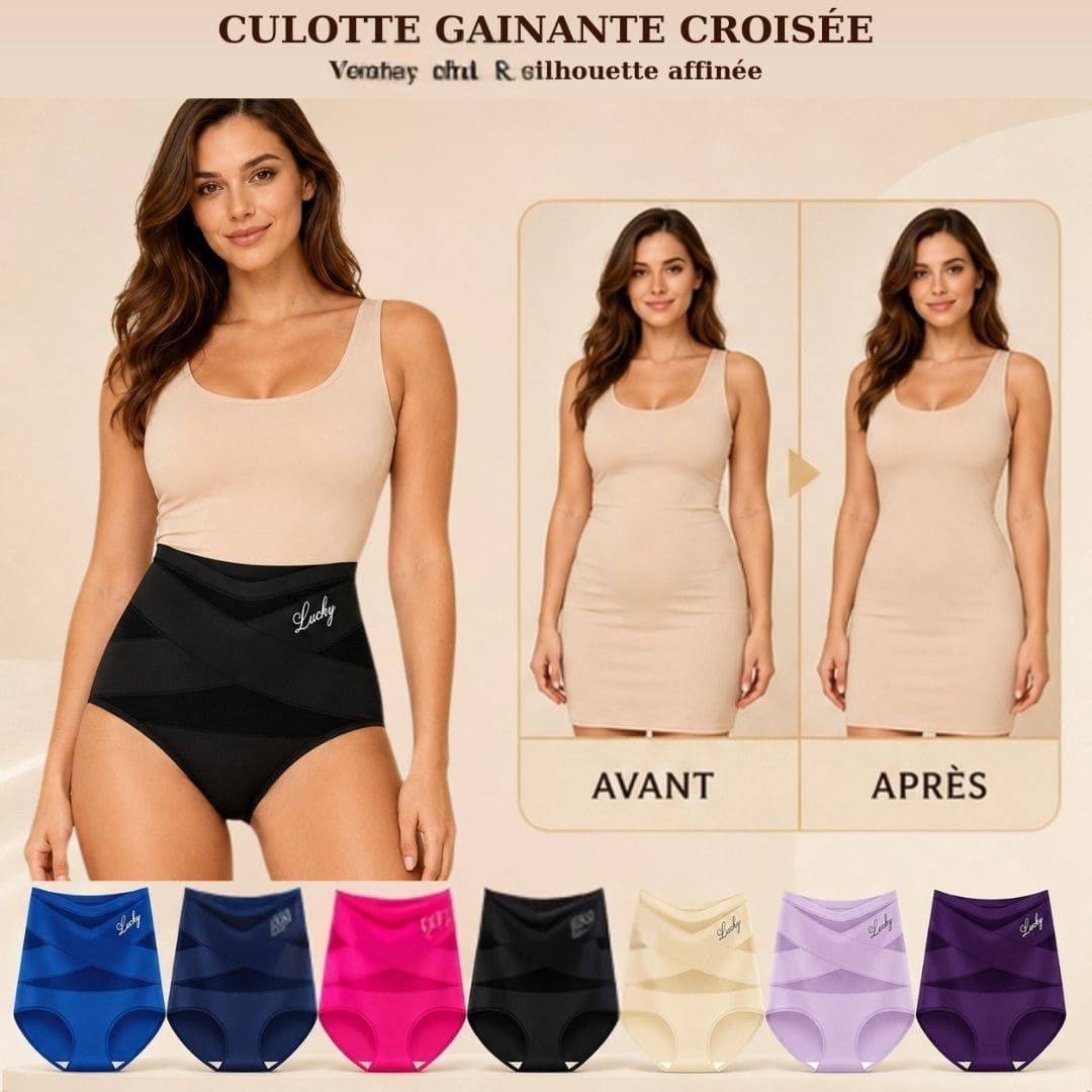 Culotte gainante croisée - Ventre plat & silhouette affinée